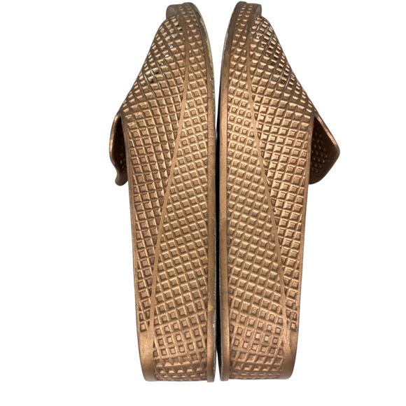 Jeffrey Campbell Gold Bronze Havana Last Fling Jelly Sandals 10 - Picture 6 of 10